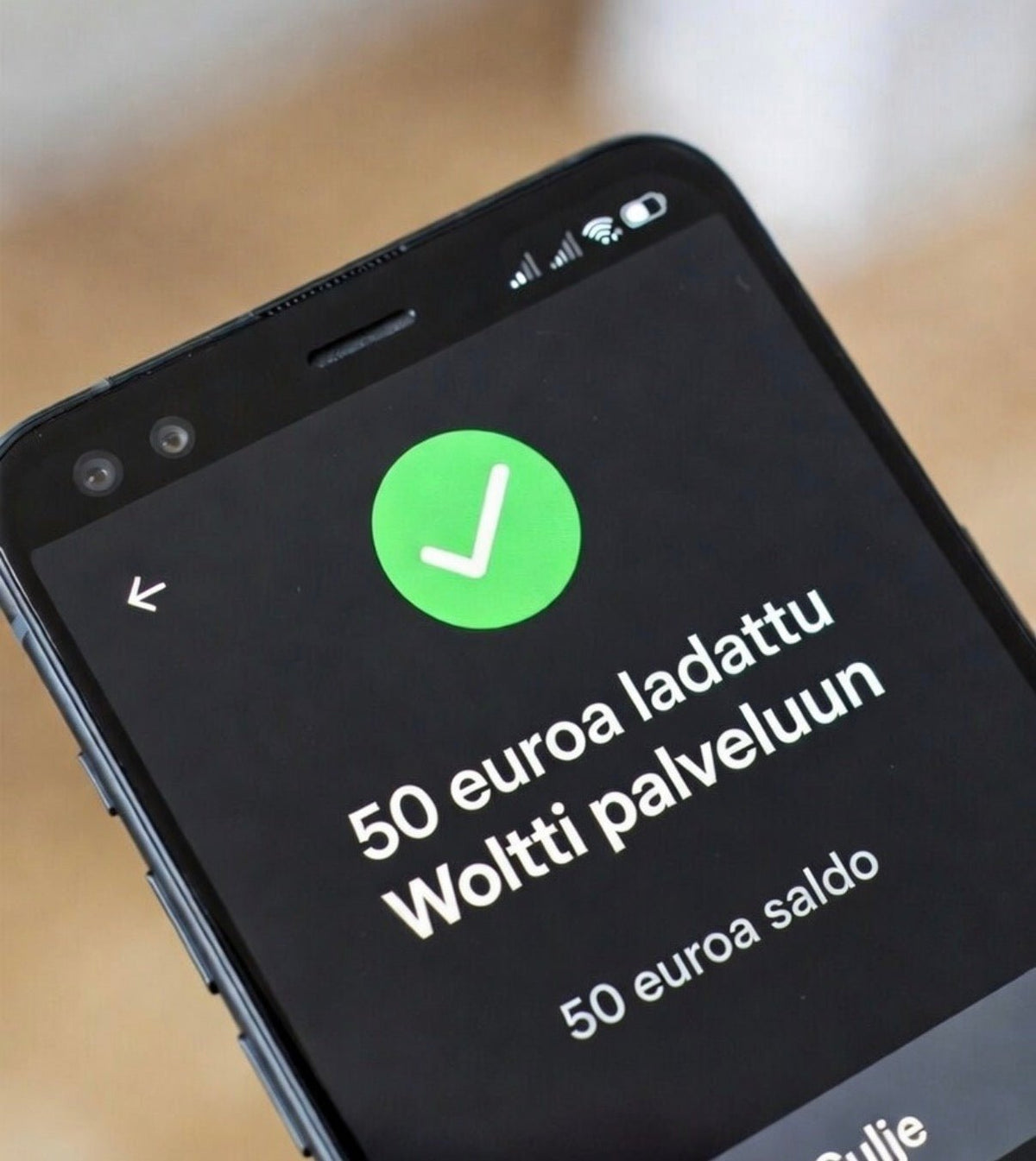 Saldopaketti 50 euroa Woltti - palveluun - WolttinenWolttinen