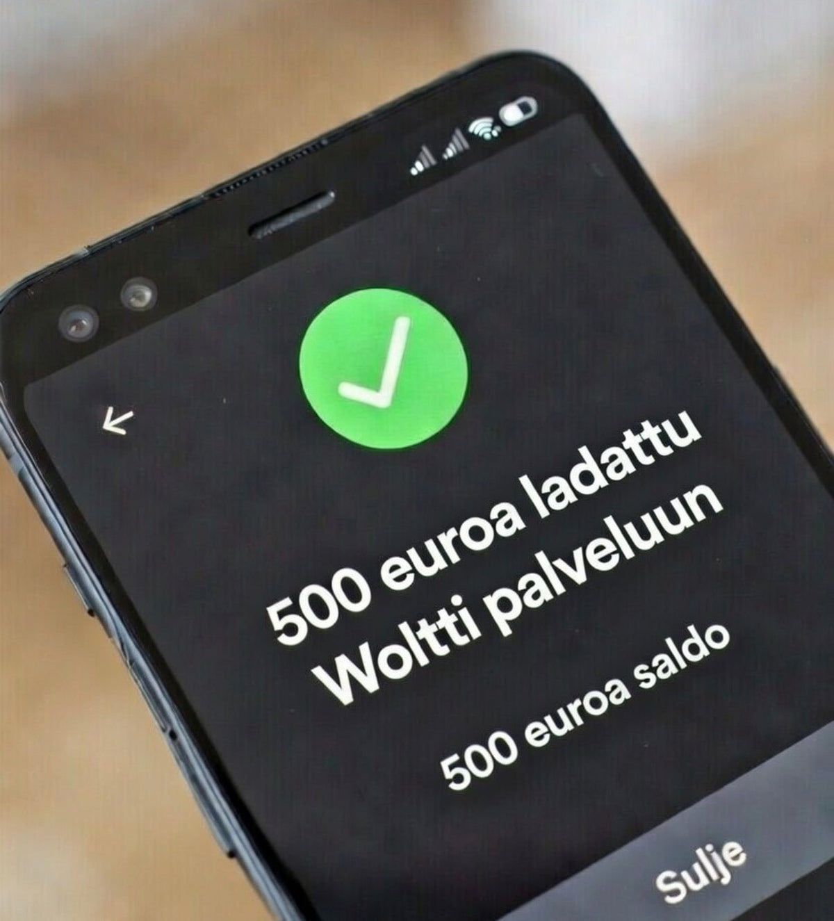 Saldopaketti 500 euroa Woltti - palveluun - WolttinenWolttinen